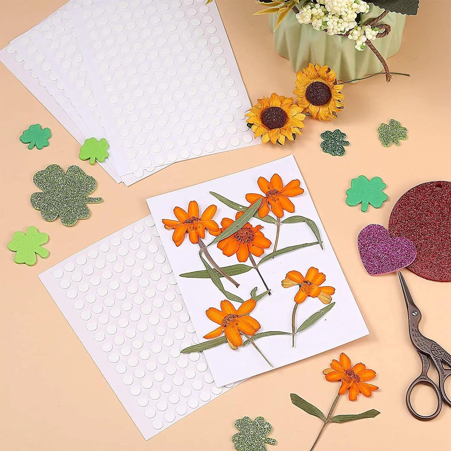 100pcs 1/1.5/2cm Double Sided Tape Stickers Removable Round