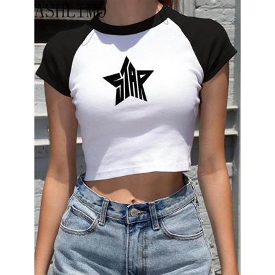 Female Y2K Clothes Star ops Women Tshirt Harajuku Retro Fash