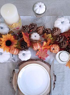 12pcs(3 size) Halloween Thanksgiving Decoration Fake Pumpkin