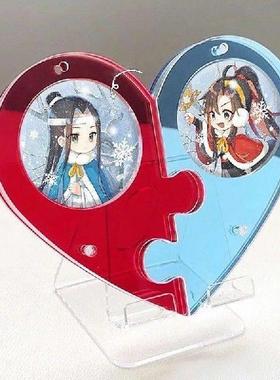 Acrylic Photocard Holder Heart Badge Brooch Displayer Idol