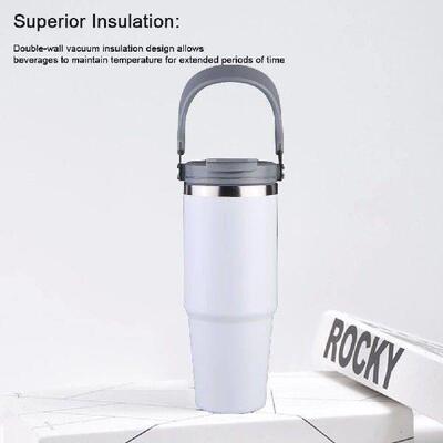 30oz Vacuum Insulated Cup with Handle Double-Layer