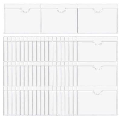 60Pcs Self-Adhesive Label Holder Card Pockets Label Holder