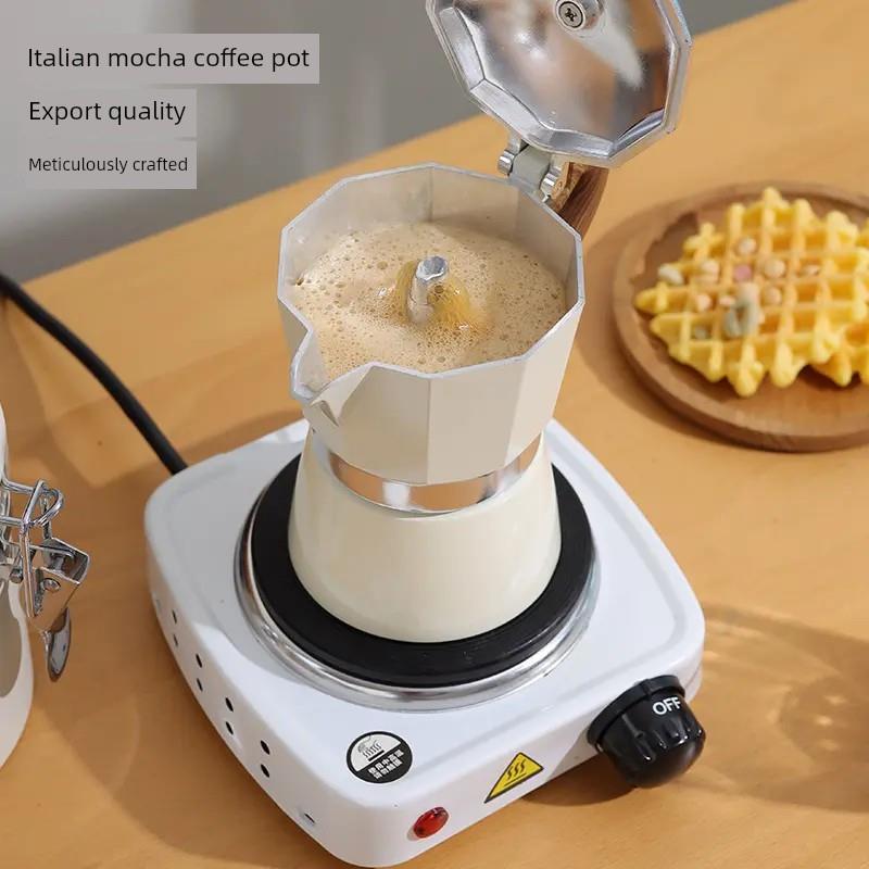 Mocha pot small coffee pot hand drawn coffee utensil set