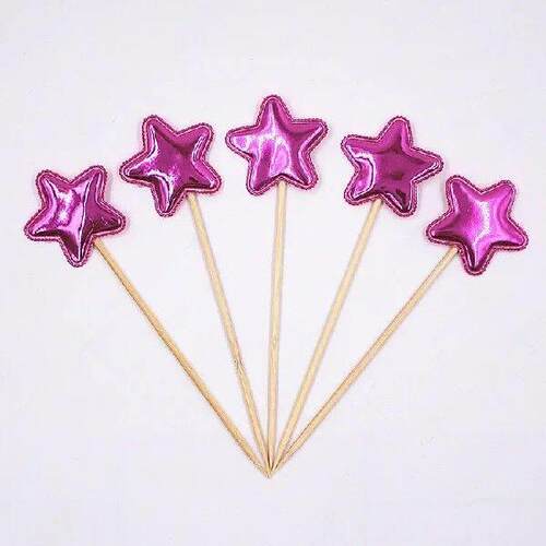 5pcs Happy Birthday Cake Toppers Mini Mickey Crown Cake