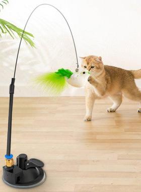 Interactive Cat Toy Funny Simulation Feather Bird with Bell