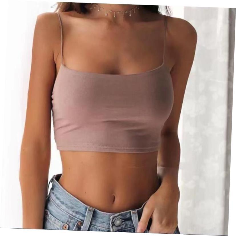 Sexy Tank Top Black Halter Crop Tops Women Summer Camis Back