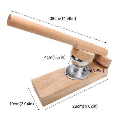Dumpling Wrapper Maker Wood Mochi Skin Maker Hand Press