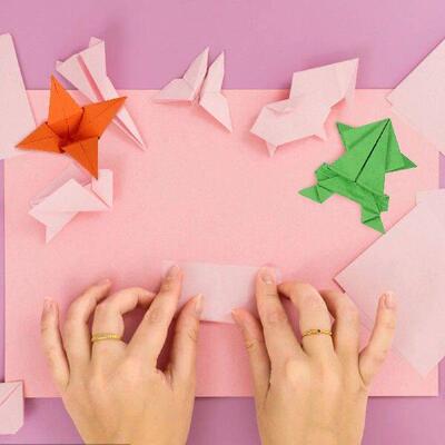 100 Sheets Pastel Paper Colorful Square for Crafts Colored