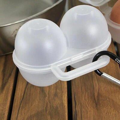 Egg Tray Transparent Dust-Proof 2 Grids Anti-crack