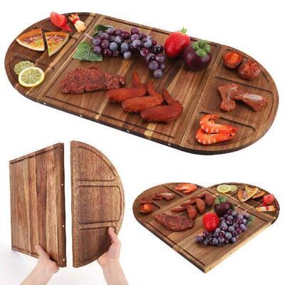 Acacia Wood Serving Tray Charcuterie Tray Multi-Function