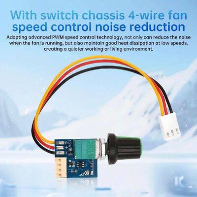 DC5-12V Manual 4-wire PWM fan Speed Controller With Switch