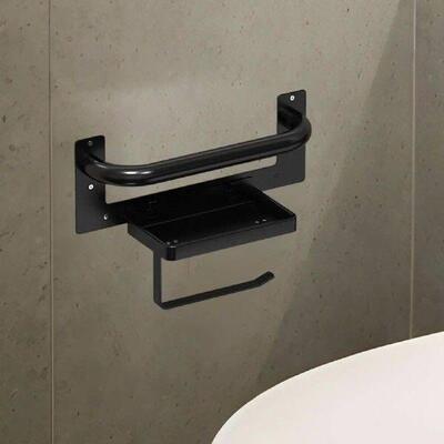 Wall Mounted Toilet Paper Holder for Storage in Garage and