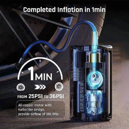 Car Tire Inflatable Pump High Precision Electric Air