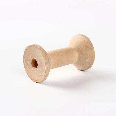 20 Pcs Bobbin Empty Spools Wire Wood Yarn Bobbins for