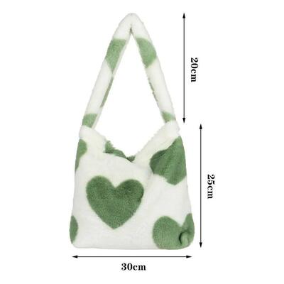 Fluffy Shoulder Bag Top-handle Bag Plush Tote Fashion Shoppi