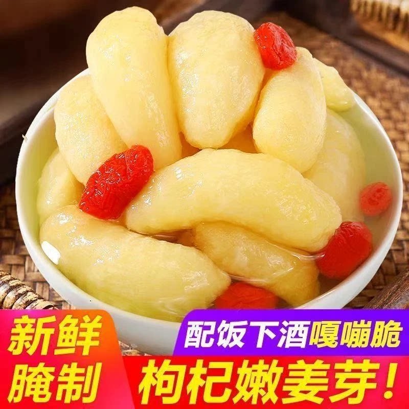 淄博枸杞泡姜新鲜嫩姜芽腌制泡菜