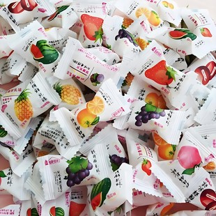 宏源脆皮鲜乳球软糖夹心水果奶糖网红零食结婚喜糖果会所招待年货
