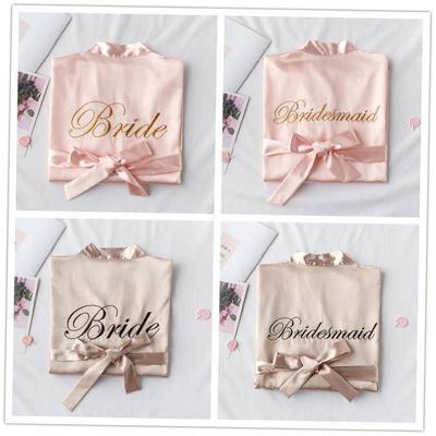 Bride with Team Bride Bathrobe Bride To Be Bridal Shower Bac