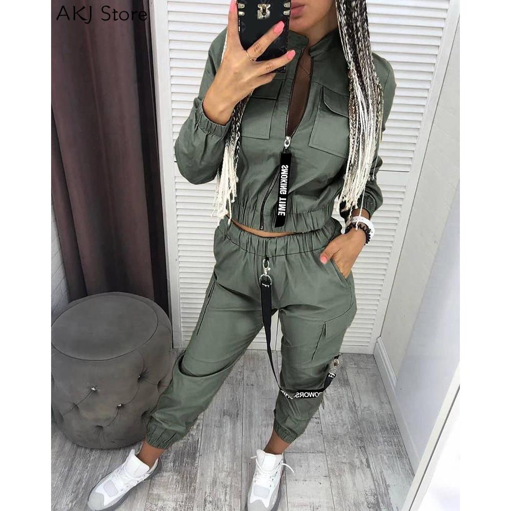 Long Sleeve Zipper ops&women Pants Sreetwear Track Suit Casu