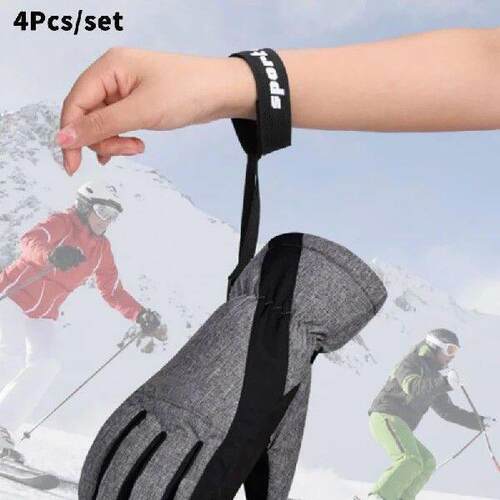 2/4pcs Ski Glove Wrist Strap Glove Holder Sport Glove Strap