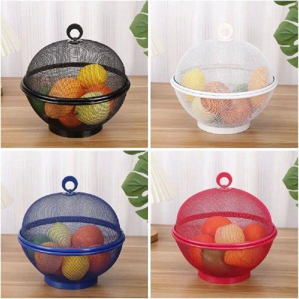 Metal Mesh Storage Basket Prevent Insects With Lid