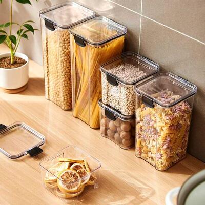 Sealed Jars Kitchen Grain Storage Organizer Large Tank Plast