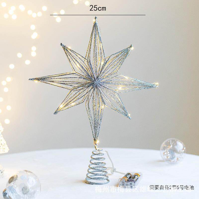 Christmas Tree Top Star Iron Accessories Five-pointed Star C