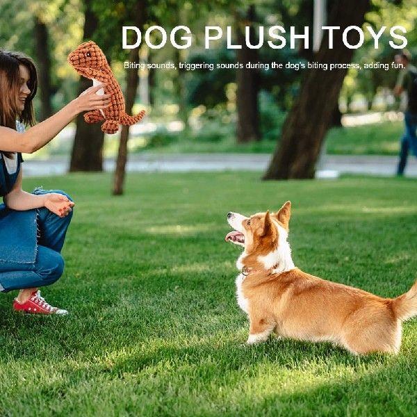 Indestructible Robust Dino Sounding Interactive Dog Toy