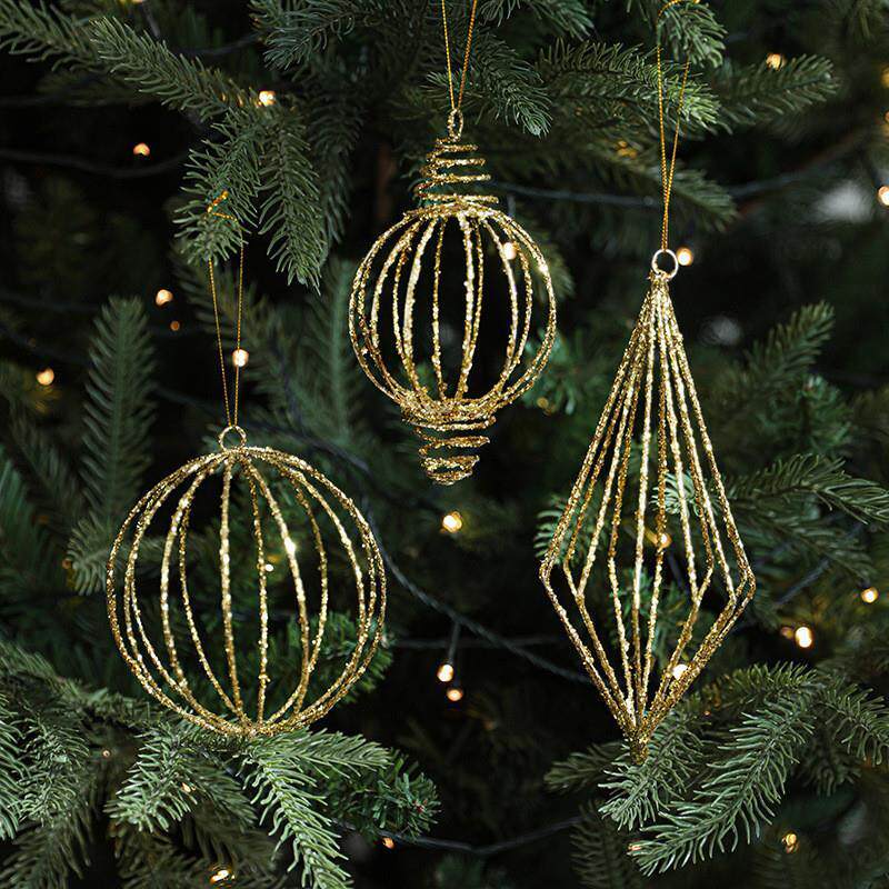 Glitter Christmas Ball Ornaments for Tree Decorations