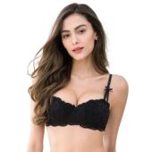 Bra Half Push Varsbaby Cup Lace Underwear Sexy Thin Cotto