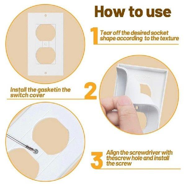 Outlet Insulators Draft Sealers, 100Pcs Electrical Outlet