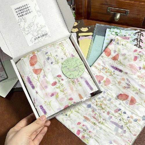 10 Sheets White Floral Paper Bouquet Flower Wrapping Paper