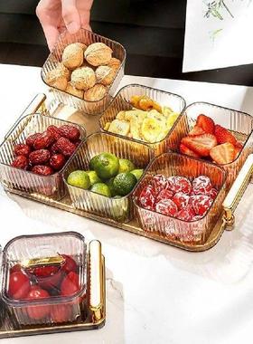 Plastic Dried Fruits Storage Box Sturdy Gold/Green Snack