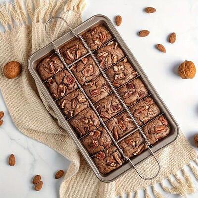 Brownie Baking Tray with Divider Brownie Cake Tray