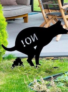 No Pooping Yard Sign Weatherproof Yard Art Decor for Indoor