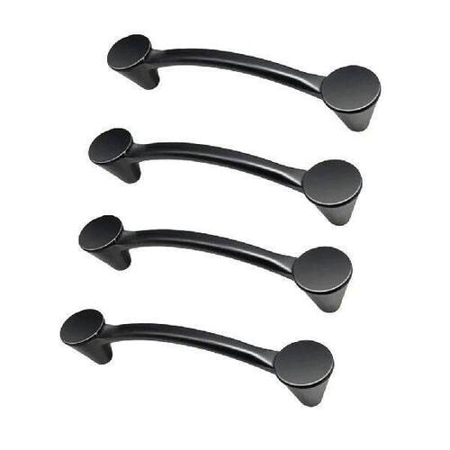 4 pcs Black Cabinet Door Handles Vintage Aluminum Kitchen