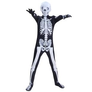 Halloween costume parody skeleton jumpsuit万圣节骷髅连体衣服