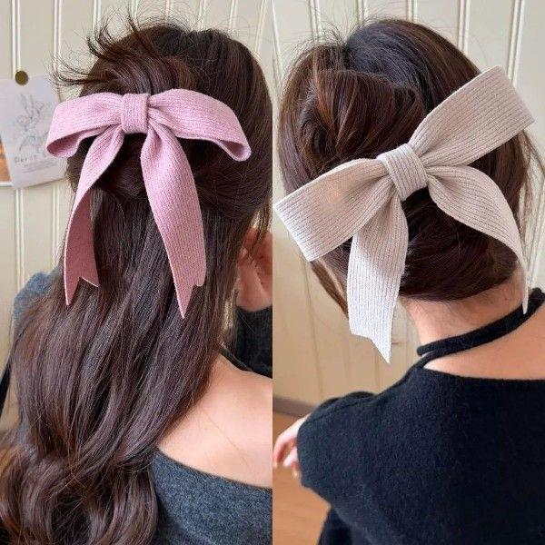 1/2PCS Fashion Fabric Hair Bow Hairpin for Women Girls