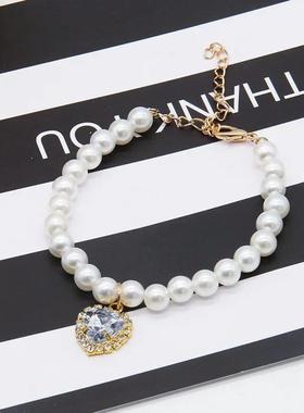 宠物珍珠项圈狗公主项炼猫珠宝可爱的Coll