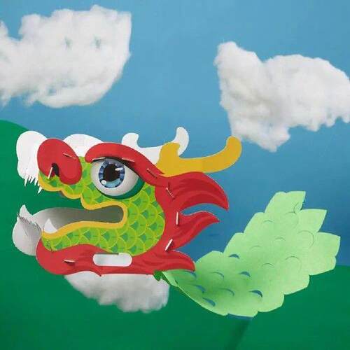 1 Set 3D Dragon Party Hat Chinese Dragon Dance Performance