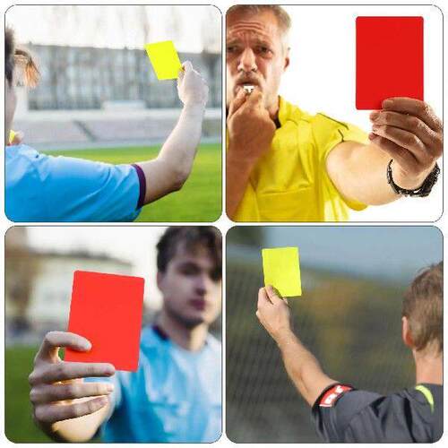 10 Pcs Red Yellow Cards Soccer Referee Professional Judge