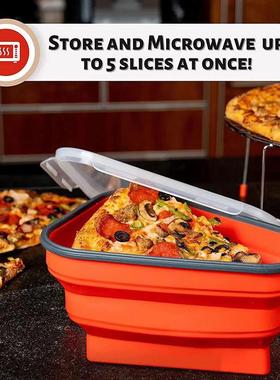 保鲜盒 pizza pack硅胶披萨折叠盒&ensp;三明治硅胶盒食物收纳盒