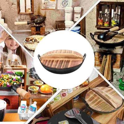 Mini Amphora Wok Scene Model Miniature Iron Kitchen Gadgets