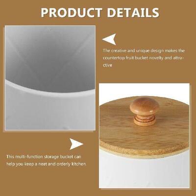 Potato Storage Bucket White Small Size Ventilated Kitchen