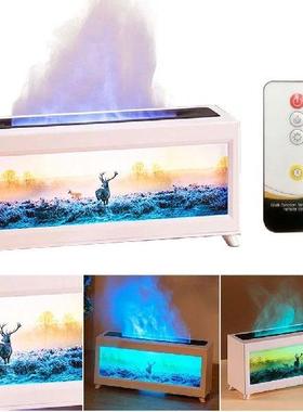 Creative Flame Air Humidifier with LED Light & Remote