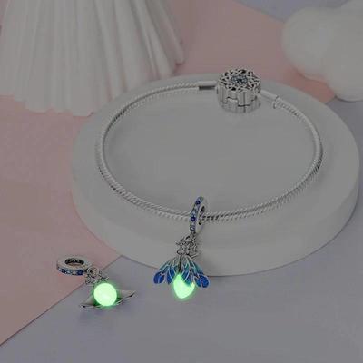 Creative Blue Luminous Firefly Char