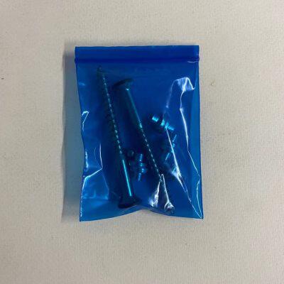 PE蓝色自封袋7*10加厚彩色密封夹链袋小号塑料包装袋样品袋