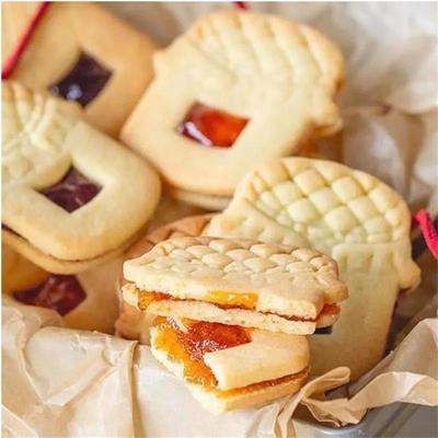 Jam Sandwich Cookie Cutter Biscuit Mold 3D Christmas Plastic
