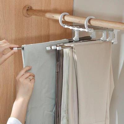 Folding Layer Pants Rack Closet Organizer Jeans Scarf hanger