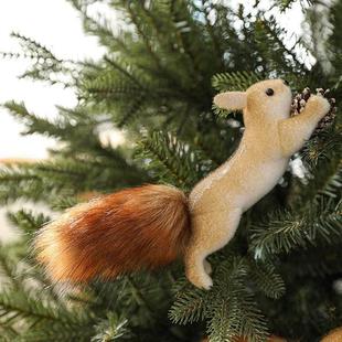 Cute Christmas Tree Foam Table Ornaments Decor Squirrel